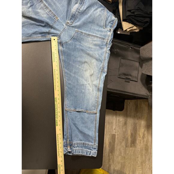 Carhartt Double Knee Denim Overalls Carpenter Workwear Utility Size 42x30 - Picture 6 of 16